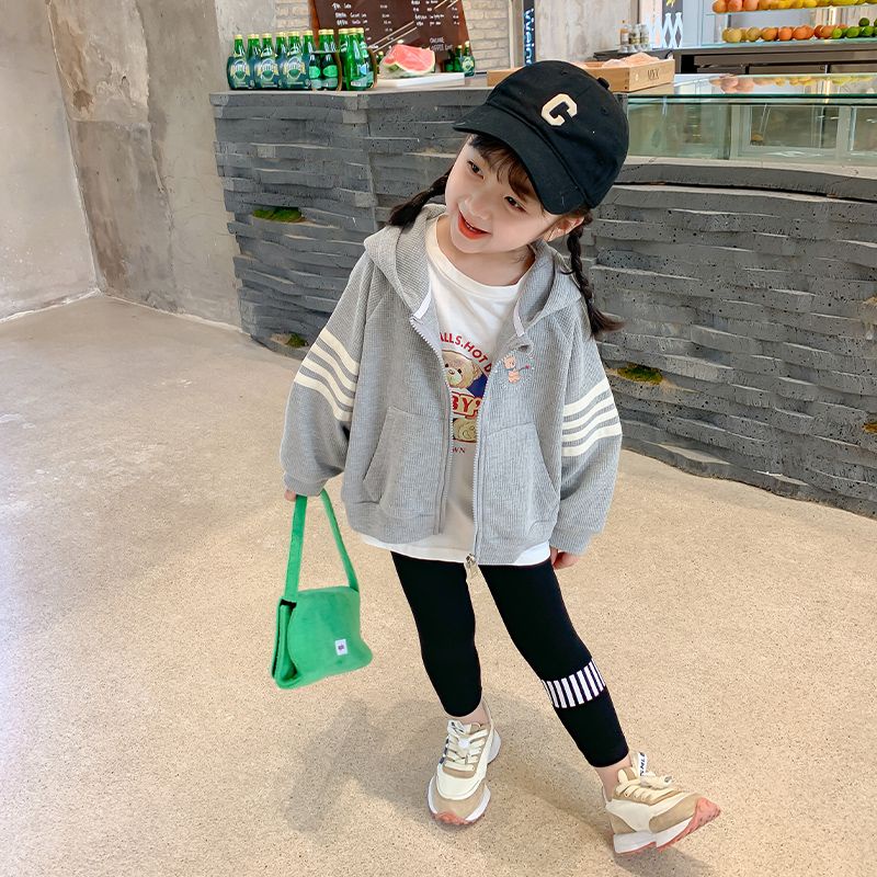 Áo Khoác Cardigan Có Mũ Trùm Thời Trang Xuân Thu 2022 Mới Cho Bé Gái