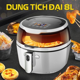 NỒI CHIÊN KHÔNG DẦU NINESHILD CHO GIA ĐÌNH DUNG TÍCH  8L ĐA NĂNG CỰC TIỀN LỢI