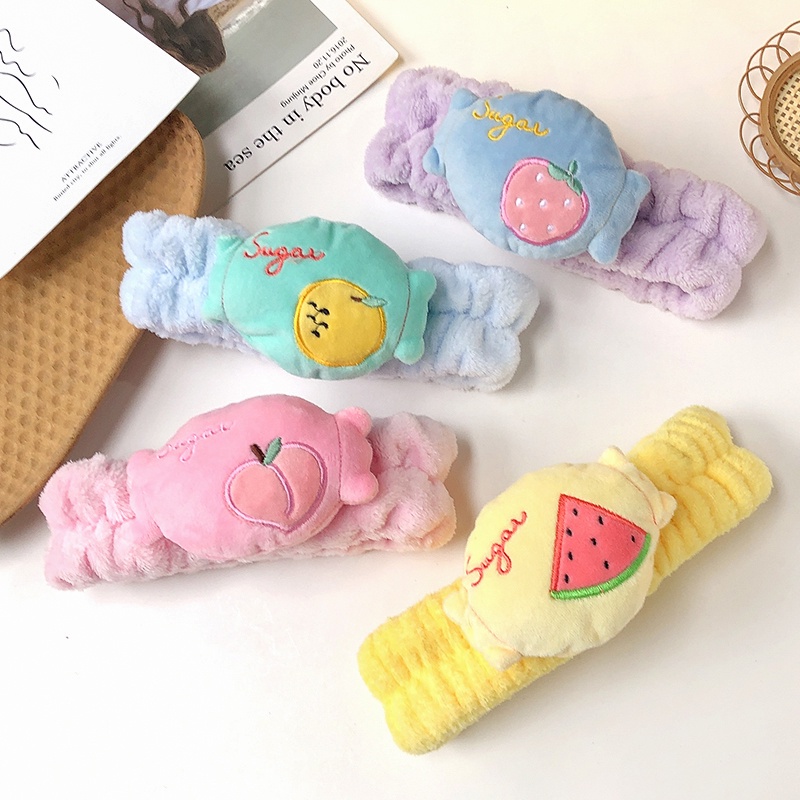 Băng Đô Rửa Mặt Hình Trái Cây Dễ Thương Phong Cách Hàn Quốc