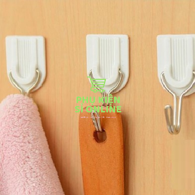 Vỉ 6 Móc Dán Tường/Móc treo tường/Móc dính tường treo vật dụng đa năng Dùng Trong Gia Đình siêu dính chịu lực 2kg