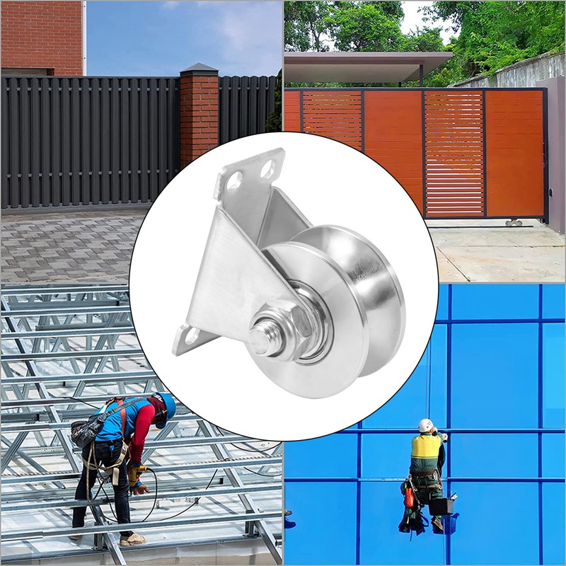 1 Gói Vòng Bi Ròng Rọc Hình Chữ U Bằng Thép Không Gỉ