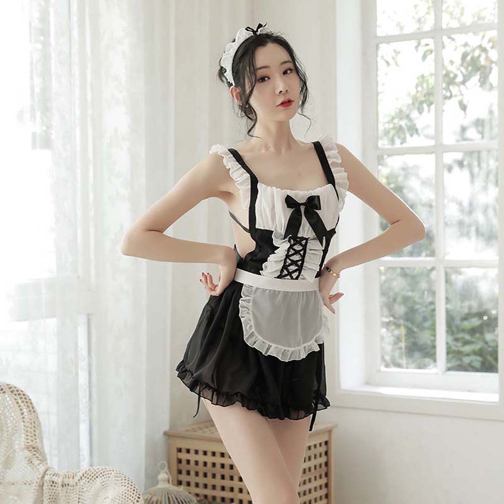 Bộ Đồ Lót Hóa Trang Cô Hầu Gái Phối Ren Nhiều Màu Ngọt Ngào Quyến Rũ Cho Nữ | BigBuy360 - bigbuy360.vn