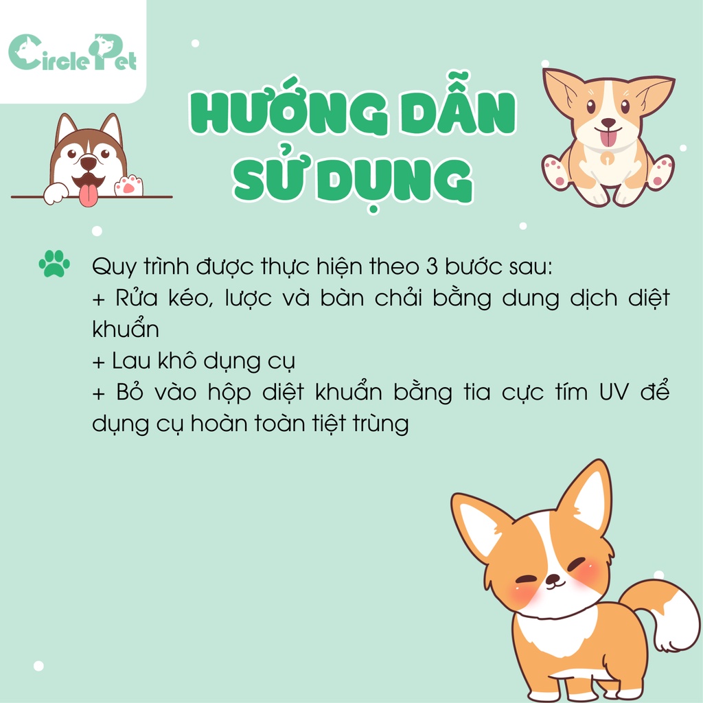 Hộp Diệt Khuẩn Tia UV US-504 46x34x20cm TOEX GROOMING Chất Liệu Bền, Cao Cấp - Circle Pet