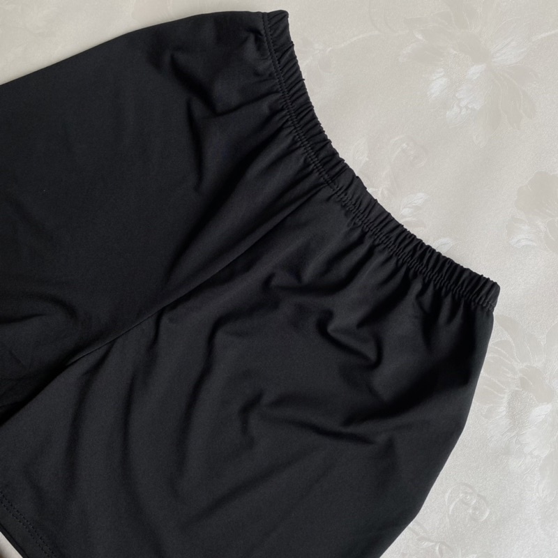 Quần mặc trong váy HATOP vải thun cotton co giãn 4 chiều màu đen QVTD001