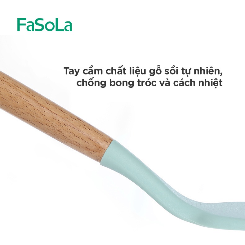 Bộ đồ dùng nấu ăn tay cầm gỗ FASOLA FSLSH-121