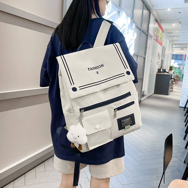 Ba Lô Đi Học Nắp Gập Dễ Thương Phong Cách Nhật Bản Hàn Quốc Sức Chứa Lớn Cho Nữ Sinh Tiểu Học
