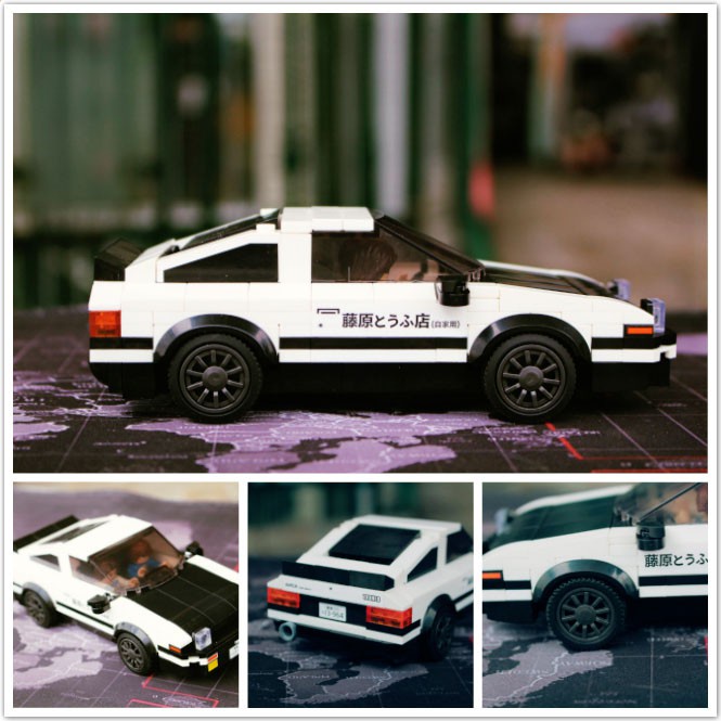✱✤Đồ Chơi Lắp Ráp Mô Hình Xe Đua Toyota AE86 8 Ô Độc Đáo
