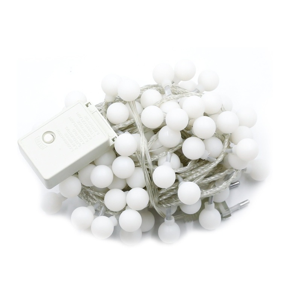 Dây đèn LED OSIDEN 5m/ 10m bóng tròn trắng sữa 9 chức năng trang trí lễ hội