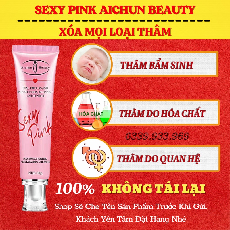 Kem Chống Thâm Môi - Làm Hồng Môi - Nhũ Hoa - Vùng Kín Sexy Pink Aichun Beauty 30g