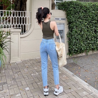 Quần Mom Jeans Cắt Lai