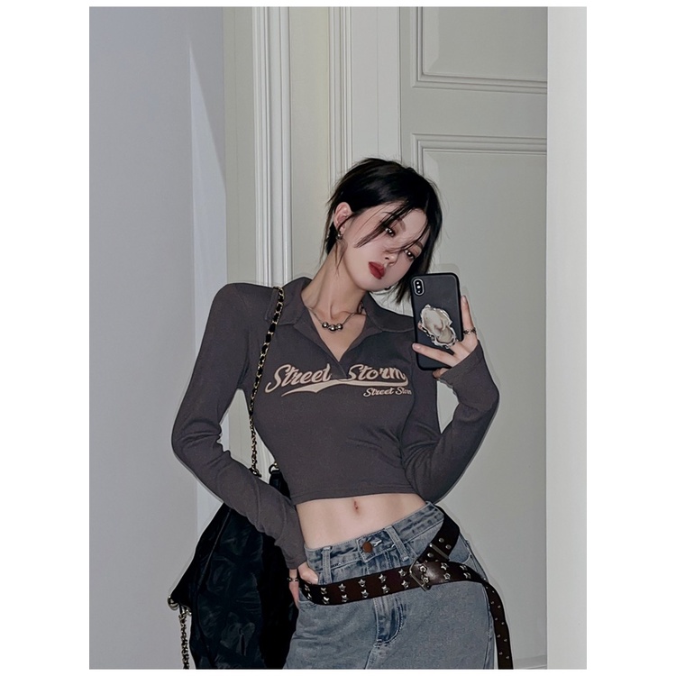 Áo Thun Nữ Dài Tay Cổ Tròn Thời Trang Hàn