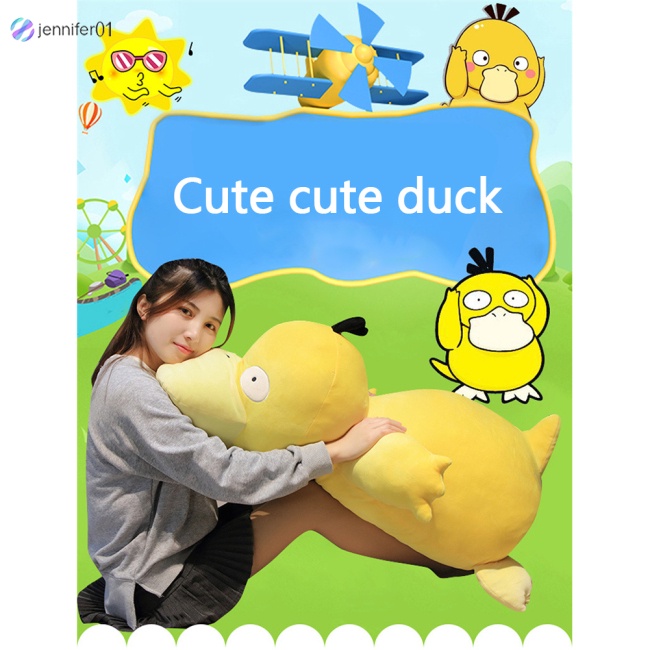 Jen pokemon series psyduck nhồi bông vịt sang trọng gối đồ chơi búp bê trang trí nội thất trẻ em quà tặng sinh nhật vịt sang trọng