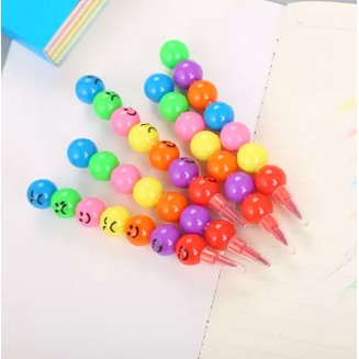 Bút Chì Hồ Lô 7 Đốt 7 Màu Độc Đáo - Bút Chì Hồ Lô Biểu Cảm Dễ Thương Cho Bé