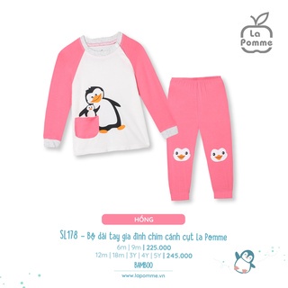 La pomme SL178 Bộ quần áo dài tay bé trai bé gái gia đình chim cánh cụt