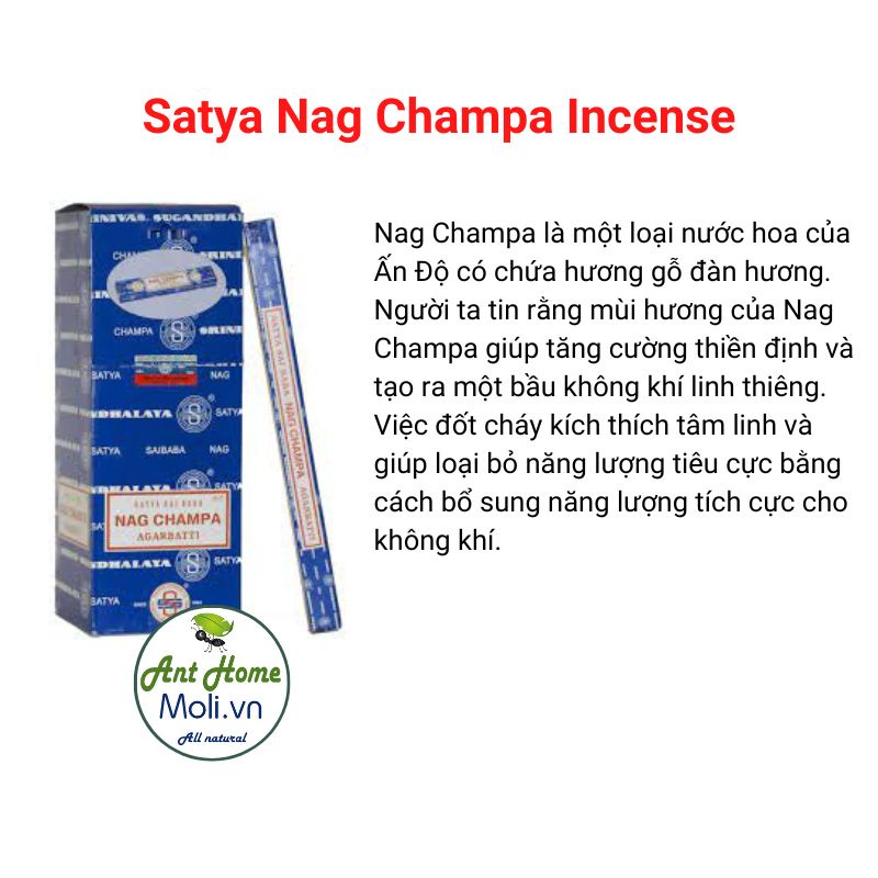 Flash SaleHương SATYA Nag Champa - Hương nhang Ấn Độ - Thanh tẩy - Chữa lành - Thu hút tài lộc