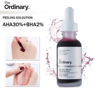 [AUTH ĐỦ BILL] The Ordinary AHA 30% + BHA 2% Peeling Solution 30ml