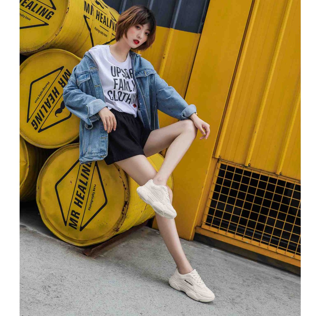 [Bán giải phóng mặt bằng] Giầy thể thao nữ Sneakers, ULzzang Giay the thao màu trắng  (2382&amp;2199)