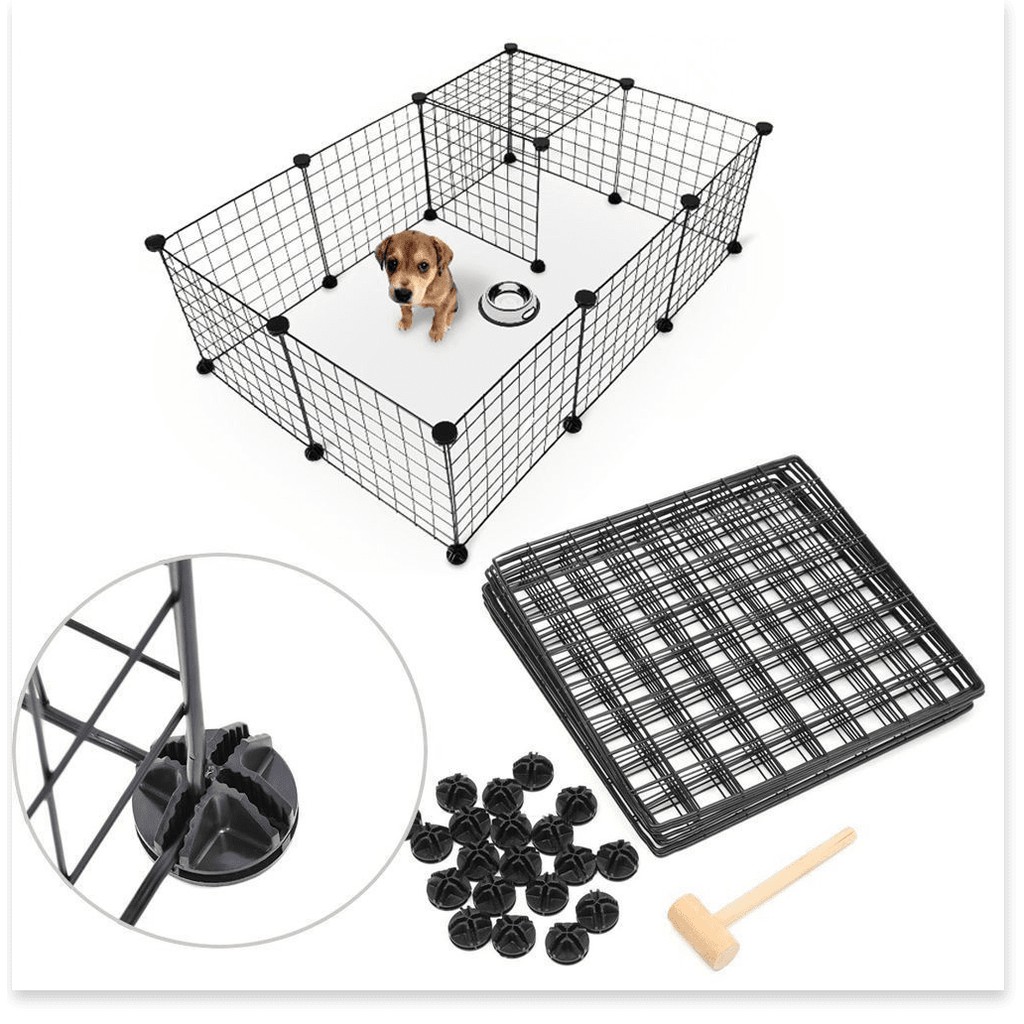 [Mã giảm giá tích lũy] (Sỉ 9k/ miếng) 35x35cm lưới sắt lắp ráp chuồng chó mèo hoặc ghép kệ để đồ trang trí (nên mua kèm