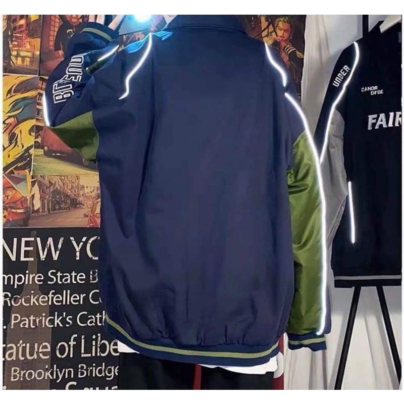 (Có sẵn) Áo khoác dù 2 lớp viền phản quang FAIRS unisex (nam nữ mặc được)