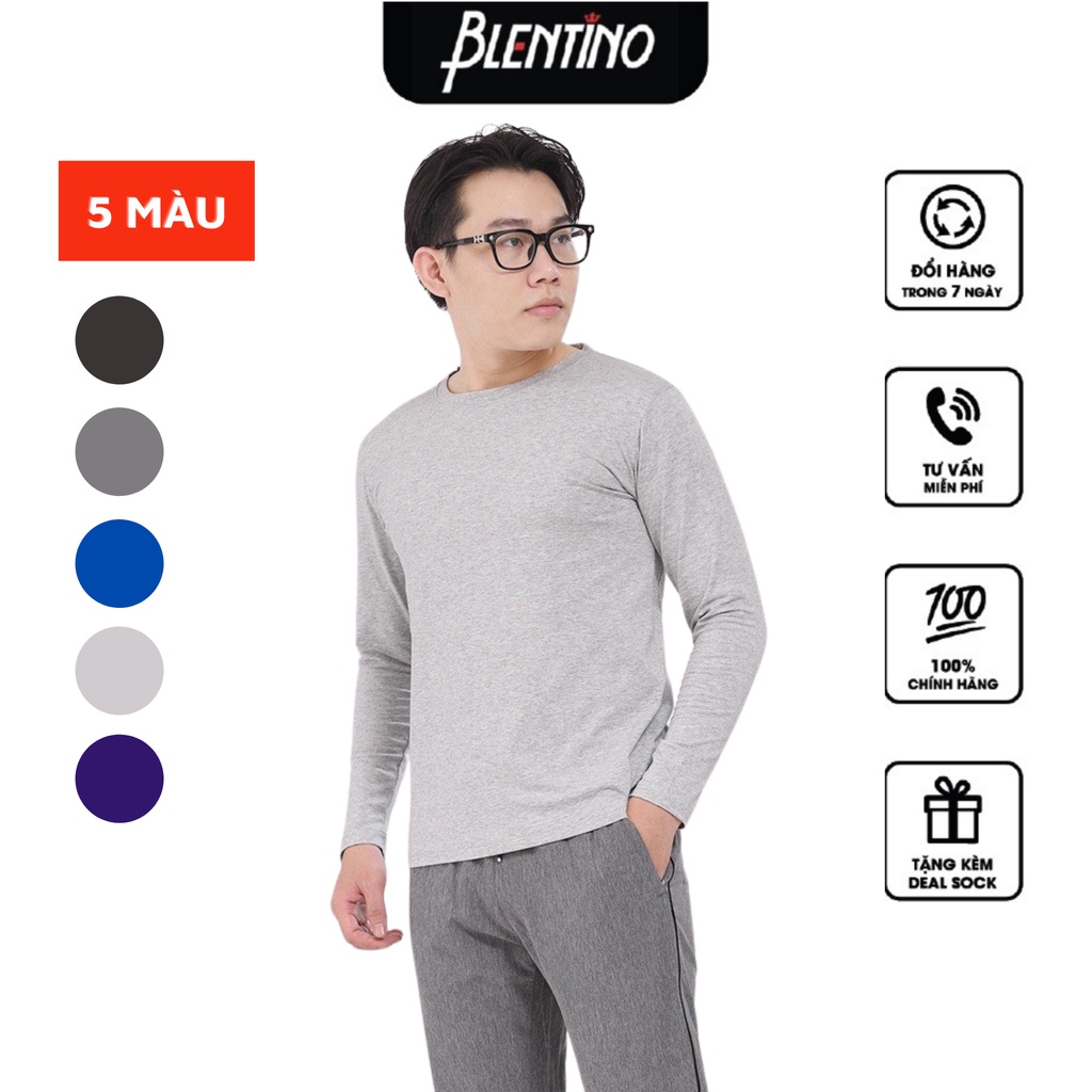 Áo Thun Thu Đông Nam Tay dài Blentino BTS 2202 Chất liệu cotton giữ nhiệt ấm áp, mềm mại