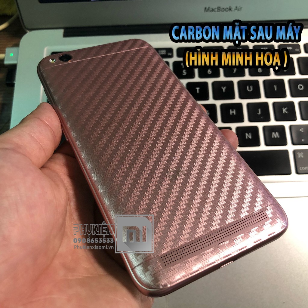 FREESHIP ĐƠN 99K_Miếng dán Carbon (Mặt Sau) dùng cho máy Xiaomi Redmi Note 4X ( chip 625 TGDD )