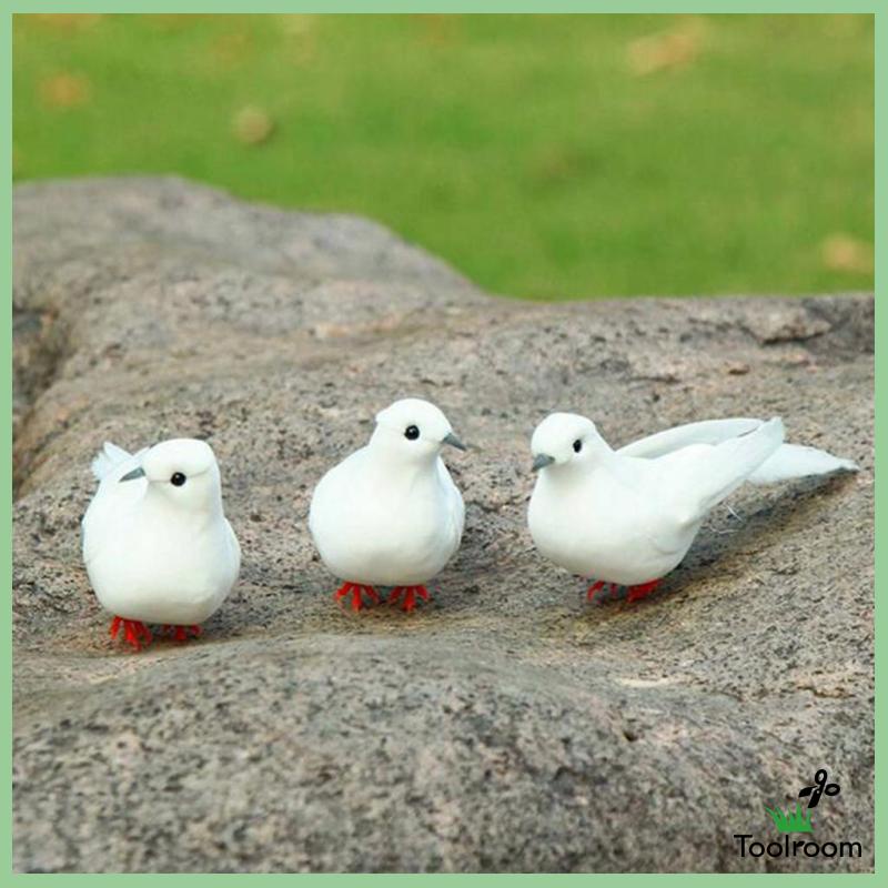 Mô Hình Chim Bồ Câu Làm Thủ Công Dùng Trang Trí Sân Vườn