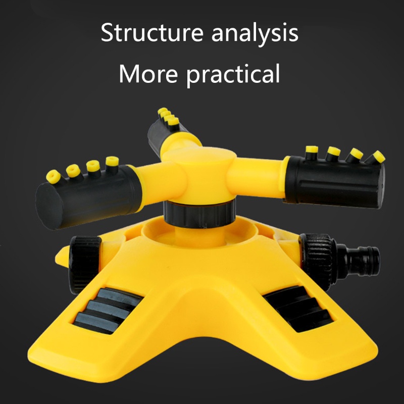 Vòi Phun Nước Tưới Vườn Tự Động Xoay 360 Độ 3 Cánh Tiện Dụng