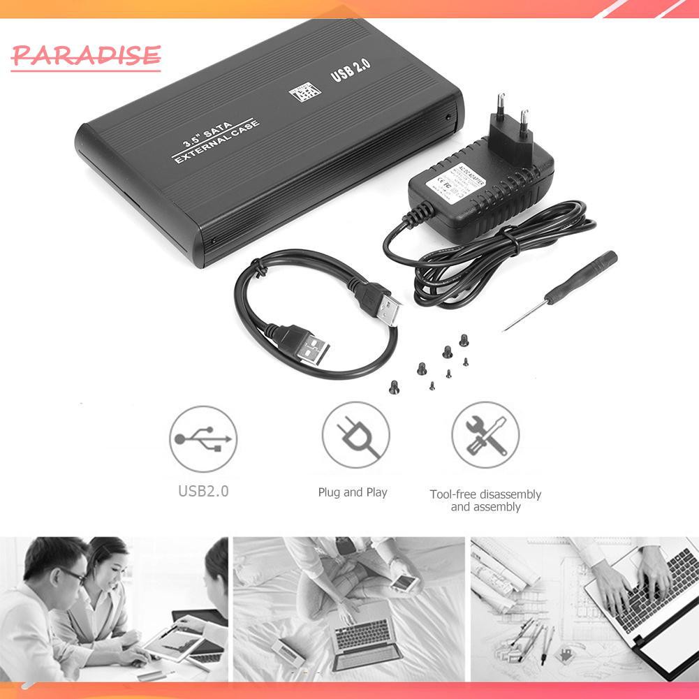 Hộp Đựng Ổ Cứng Ngoài 3.5 Inch Sata Sang Usb2.0 | BigBuy360 - bigbuy360.vn