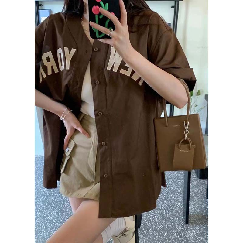 Jiashucheng Áo Sơ Mi Ngắn Tay Phong Cách Trung Hoa Cổ Điển Thời Trang Mùa Hè Dành Cho Nữ