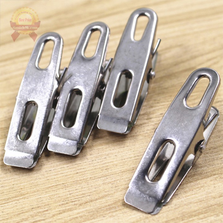 Kẹp phơi quần áo kim loại người lớn trẻ em chăn màn Tài liệu thép không gỉ inox cao cấp siêu bền bản to