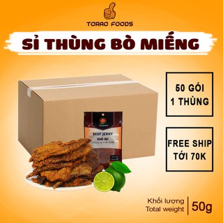 [Sỉ thùng 50 gói] Bò khô miếng gói 50gram