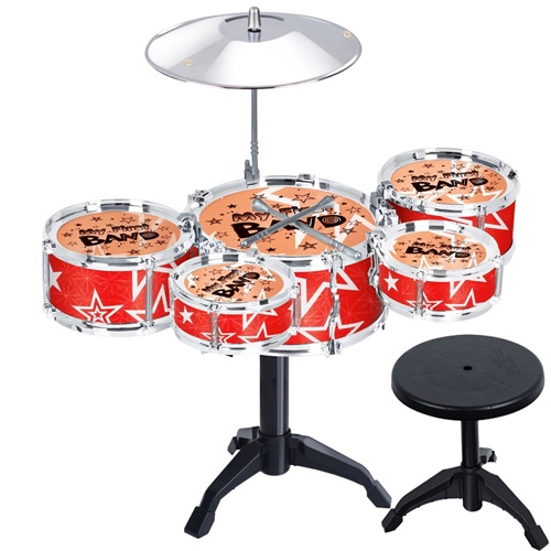 [FREESHIP] BỘ ĐỒ CHƠI 5 TRỐNG JAZZ DRUM KÈM GHẾ CHO BÉ