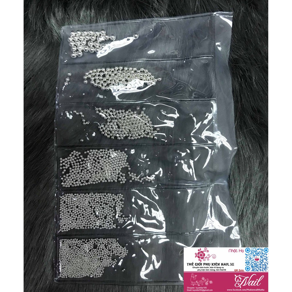 Sét Bi Trang Trí Móng Nghệ Thuật MixSize Đẹp (1 Túi)