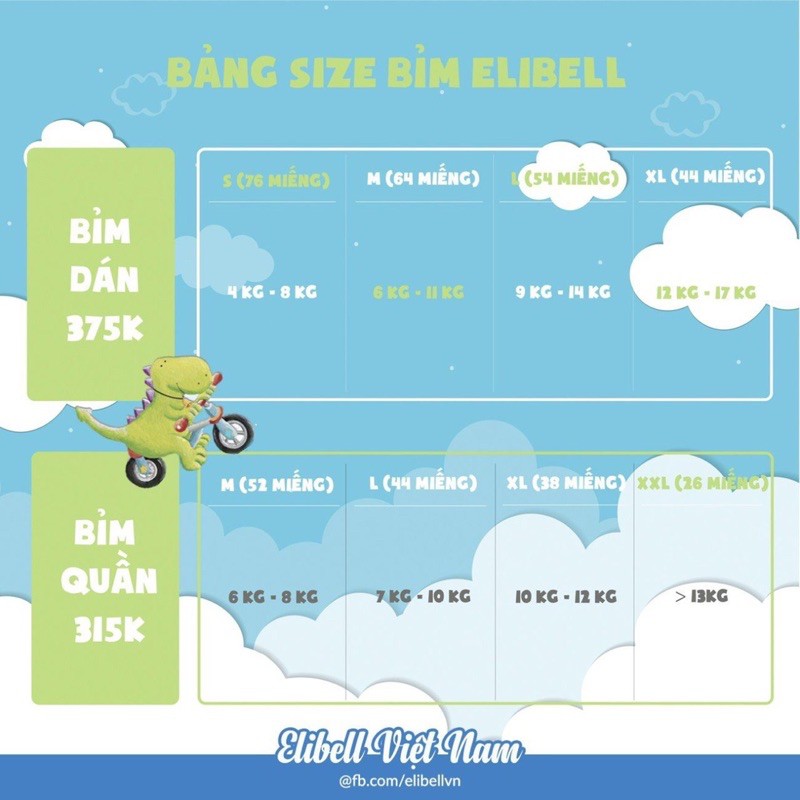 (MUA LÀ CÓ QUÀ) BỈM DÁN/QUẦN NỘI ĐỊA NGA ELIBELL ĐỦ SIZE DÁN S76/M64/L54/XL44, QUẦN M52/L44/XL38/XXL26