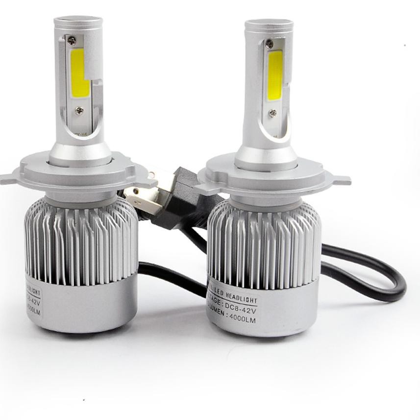 Set 2 Đèn Pha Led Cob C6 H4 36w - 3800lm Chuyên Dụng Cho Xe Hơi