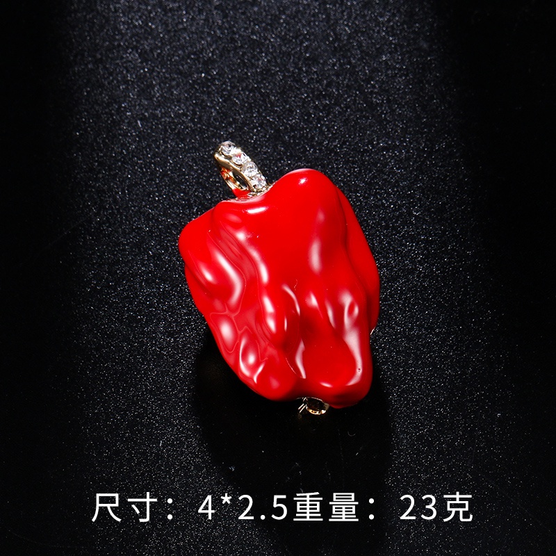 Ghim Cài Áo Hình Trái Cây Đính Đá Thời Trang Mới