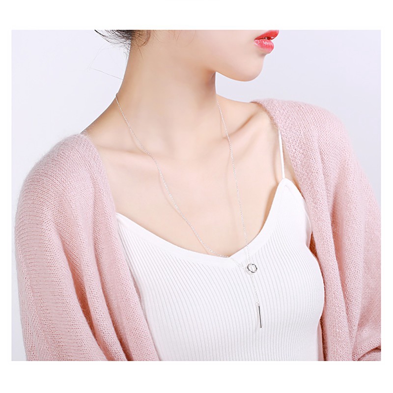 Mặt Dây Chuyền Vòng Cổ Dài Phần Thiết Kế đơn Giản Mẫu Nữ