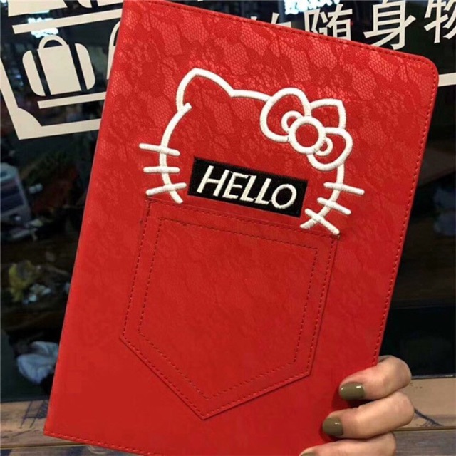 Bao da ipad kitty túi thêu ren