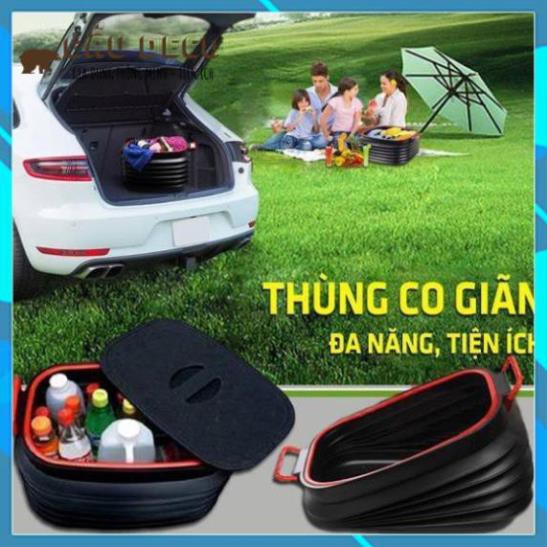 Thùng đựng đồ gấp gọn ô tô 40 lít [FREESHIP] – Có nắp đậỵ tiện lợi – Đựng đồ, du lịch, dã ngoại
