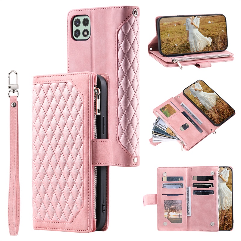 Bao Da Điện Thoại Dạng Ví Nắp Lật Nam Châm Có Ngăn Đựng Thẻ Và Dây Đeo Cho iPhone X 12 11 Pro XS Max mini