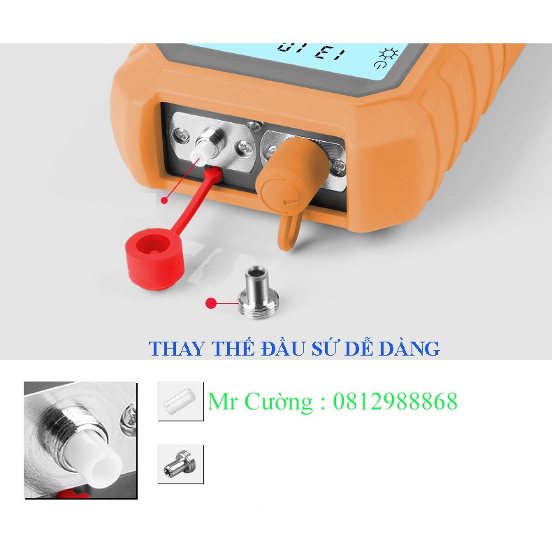 Máy Đo Công Suất Mini Kèm Soi 15Km Có Hỗ Trợ Sạc Cáp Quang Ftth