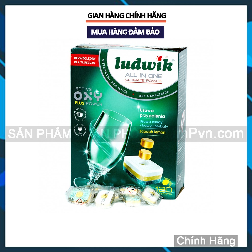 Viên rửa bát Ludwik All in one 120 viên (hoặc 30 viên)