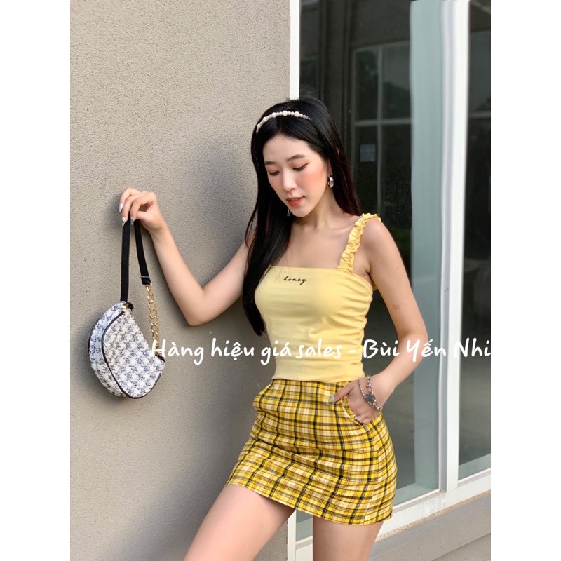 Chân váy urban caro