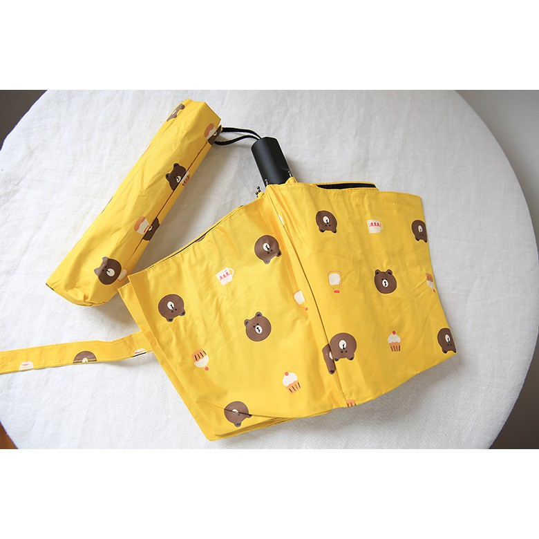 Ô chống tia uv gấu Brown cute, dù đi mưa