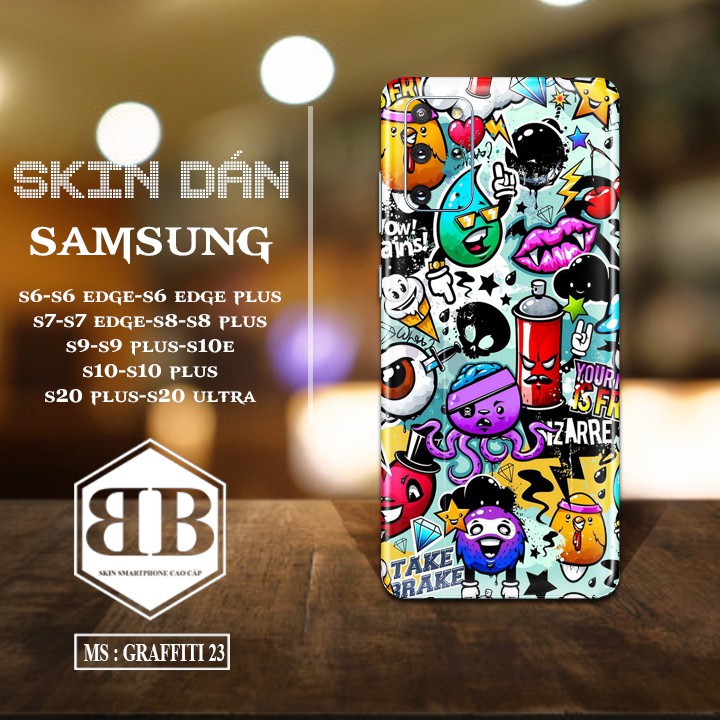 Dán Skin điện thoại SamSung s6 s6 edge s6 edge plus s7 s7 edge s8 s8 plus s9 s9 plus s10 s10 plus s10e s20 plus s20ultra