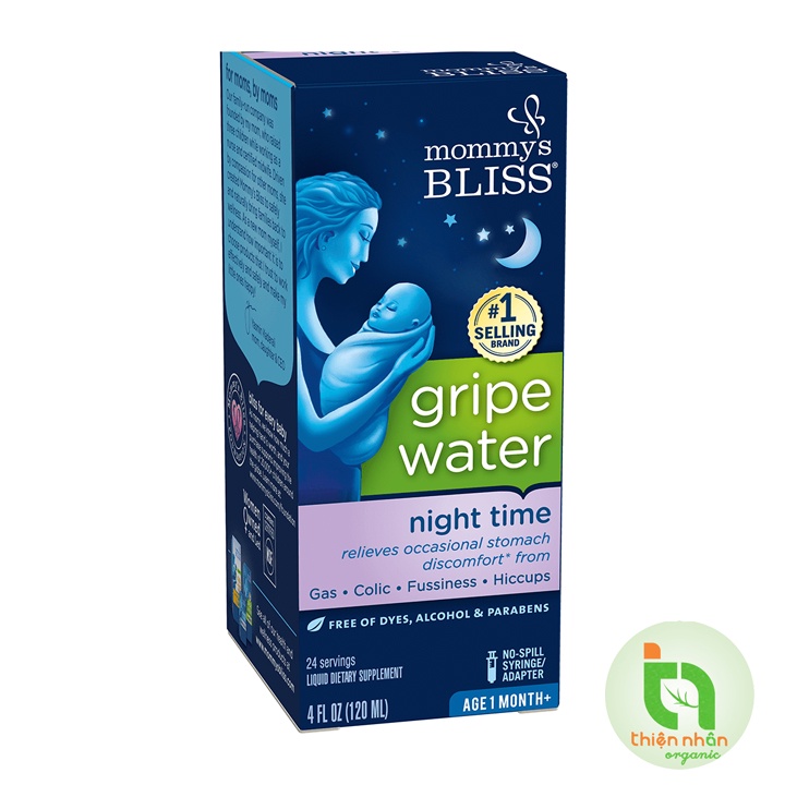 Dung dịch giảm đầy hơi ban đêm hỗ trợ tiêu hóa hữu cơ Mommy Bliss (120ml)