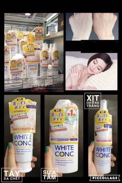 Sữa dưỡng thể trắng da ban đêm White Conc Watery Cream 90gr Hàng xách tay [Có bill Nhật]