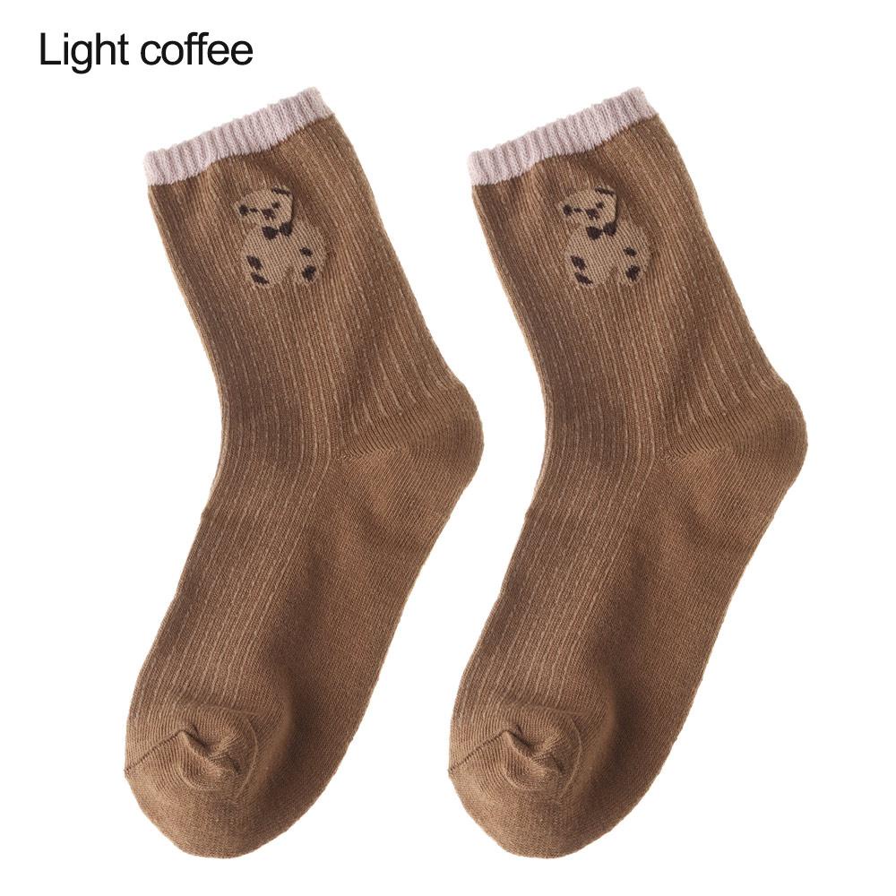 EUCA Vớ Cotton Thấm Hút Mồ Hôi Thêu Họa Tiết Hoạt Hình Dễ Thương Thời Trang Cho Nữ