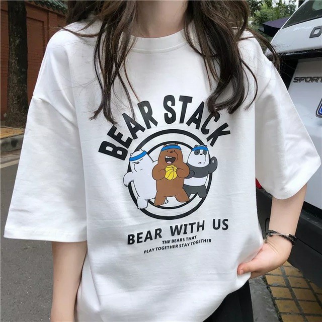 Áo phông unisex form rộng thun tay lỡ oversize nam nữ đẹp ulzzang BEARSTACK A10