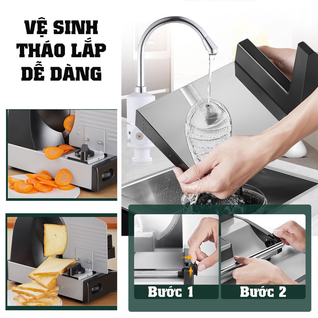 [SALE SỐC] Máy thái thịt đông lạnh, rau củ quả, thực phẩm chuyên dụng- Bền, Tiết kiệm điện - BẢO HÀNH 12 THÁNG!